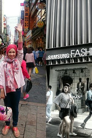 Ternyata #samsung bukan cuma produksi telepon genggam aja loh! Di negara asalnya ada juga merk mobil, kosmetik bahkan #fashion.#korea #travel #hijab #hijabstyle #summerhijab #photooftheday #travelstory #myeongdong #ootd #hotd #clozetteid