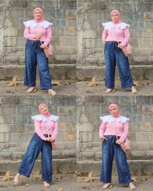 
#Repost from Clozetter @nietta_vyo.

Siapa tim yang gak pernah nyetrika celana denim ☝️ kalau aku sih cuci kering pakai shay, ntar juga lurus dengan sendirinya 🤭
#clozetteid #dailylife #denimkulot #pinktop #randomtalk