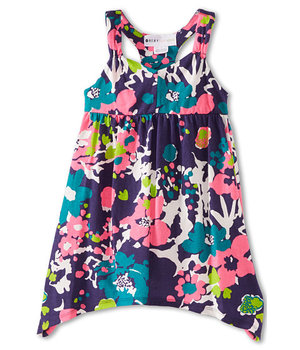 Roxy Kids Bay Hill Dress (Toddler/Little Kids/Big Kids) Indigo Abstract Floral - Zappos.com Free Shipping BOTH Ways