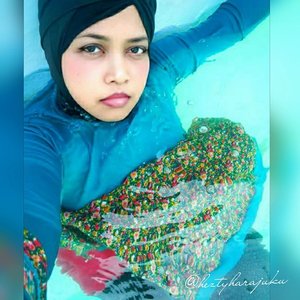 July 23rd, 2015 🌊🍹🗻#Clozetteid #COTW @clozetteid #IntotheBlue 🗻🍹🌊 #heztyharajuku from #JFashionJumpers #FashionCommunity #jakarta #Indonesia in #swimwear #turban #coveredstyle #modestfashion #modest #style #stylish #modesty #fashion #coveredstyle #scarf #headscarf  #elegance #instabeauty #instafashion