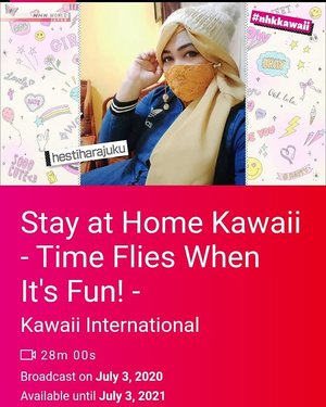 Friday, July 3rd, 2020--- my pic at #nhkkawaii international show, broadcast on #NHKWorldTV #Japan . We can watch this via streaming https://www3.nhk.or.jp/nhkworld/en/ondemand/video/2025126/?---#clozetteid #modestwear #modestfashion #LaceMask #stayathome #stayfashionable