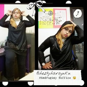 🌻🌻🌻 #heztyharajuku in #ANDROGYNY #modestfashion #coveredstyle  way with |#black #jacket | and |#golden #scarf / | #darkjeans | #headscarf| for @clozetteid #clozetteid #COTW #OOTD #hotd #fashion #style #rock #boyish #boyishstyle 🌻🌻🌻#gyaru #rockugyaru #gaijingyaru #modestgyaru #fashionstyle #fashioncoordinate #streetstyle