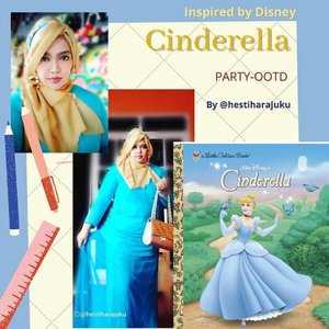 Sunday, December 27th, 2020----💙👠👗Inspired by... #DisneyPrincess #Cinderella 👗💙👠 Colorchart: #blue and #yellow. -----#nhkkawaii #clozetteid #Modestfashion #modestwear#cinderellahijab