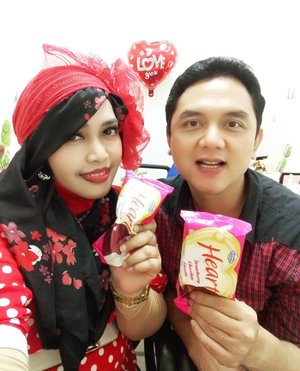 Tue, Feb 14th, 2017 --- Happy 1st #Anniversary dearest @erdin.saef !❤🌹❤ May our #love  getting stronger and full of #blessing amiin yra 😇 it has been 1 year from zero... feel #grateful and #happy ❤🌹❤ Cheers... with this #Heart #IceCream 😄😄😄 #red #sweet #headpiece #modestwear #modestfashion #headscarf #stylishmodesty #ootd #clozetteid #fashion #style #stylishcouple