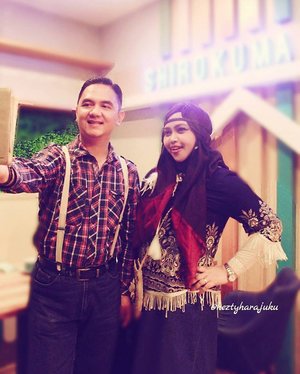 December 14th, 2016 --- #Countrystyle #Naturalkei as our #ootd at #Shirokumacafe . #Teaser for a " #surprise " from us 😜 💕Thank you for today ya, Aa @erdin.saef 😘🐄🌲💑 #clozetteID @clozetteid #fashion #style #modestfashion #modestwear #stylecovered #fashiongrammer #instafashion #instamoment #cowboy #Indiangirl #ootdmodest #couplestyle #kawaiifashion #bohemianstyle