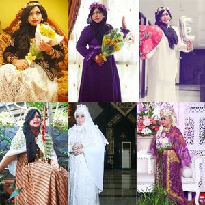 FLASHBACK : 💖 the #hootd from #Engagement / #Proposal ➡️ #Prewedding ➡️ #Siraman ➡️ #Akad ➡️ to the #WeddingReception of #HestiHarajuku 💖-----#clozetteid #nhkkawaii #modestfashion#moslembride #princesslook#kebayabeludru#batik