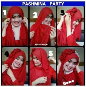 hijab tutorial pashmina party