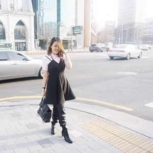 Afternoon-soiree ❄️ Ps: It wasn't as warm as it's looked like 
#ClozetteID #ootd #wiwt #seoulbound #sinsadong #afternoonsoiree #freezingcold