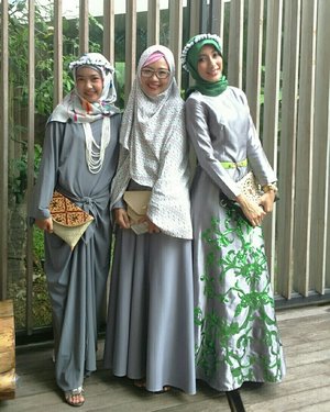 women in grey#ClozetteId #weddingparty #hijaber #fashion #style #modesty #love #family 