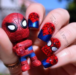 Inspiring nail polish #beauty #nailpolish #fashion #spiderman