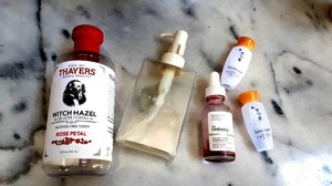 #empties 🎀🎀🎀🎀 @thayersnatural rose petal witch hazel. It's alcohol free, undistilled witch hazel, gentle skin toner, paraben free, cruelty free,phthalate free, gluttn free, and natural remedies. It's very good for sensitive skin. Repurchase? Probably.
🎀🎀🎀 @threecosmetics cleansing oil. I do double cleansing because I always use makeup everyday.  I really liked the scent of this. Repurchase? Yes.
🎀🎀🎀 deciem  The Ordinary aha 30% bha 2 %. It's mild exfoliant not too harsh for sensitive skin, but I can still feel tingling sensation on my face. I need another one, another "mmphh" for my acne scar and comedo. Repurchase? Probably.
🎀🎀🎀🎀🎀 @sulwhasoo.indonesia Sulwhasoo Balancing Water EX. It's a toner for balancing oil and water on my face. I really love the smell. It calms my mind. Repurchase? Yes. I already bought the full size.
🎀🎀🎀🎀🎀 @sulwhasoo.indonesia Sulwhasoo Balancing Emulsion EX. It's kinda moisturizer but the light one. Its fast absorbing moisturizer and also for balancing oil and water on  my face. It reduces comedo.Repurchase? Yap. The best combination with balancing water. 
#skincare #skincarejunkie #asianbeauty #koreanskincare #japaneseskincare #skinhaul  #indobeauty #indonesianblogger #ribbonskincarereview #skincareroutine #skincareaddict #oilyskin #abbeauty #abcommunity #beautycommunity #cosmetics #skincarediary #missionempties #beautybloggerindonesia #indobeautygram #indobeautysquad #beautynesia #ClozetteID #bloggermafia