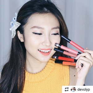 #Repost @devolyp with @instatoolsapp ・・・
[GIVEAWAY ALERT] Hi guys! If you watched my Instastory yesterday, you'd know that I was so excited to try the newest product from @maybelline, yup, the #LipGradation! 💋 It is a 2in1 creamy matte pencil that helps you to bring off the ombre look or pull off the full matte look 💄You could express yourself with this one, either you're a serious one or the lighthearted one. But for me, I'll choose the soft one! ☺️
_
Also, I've got ONE SET to giveaway for you who want to try this product! 😍 All you need to do is:
1. Just regram this post with hashtag #MaybellineLipGradation #PowerOfDoubleEdge
2. And have a chance to win a set of Maybelline Lip Gradation!
_
#MNYIndonesia #MaybellineIndonesia #beautybloggerid #clozetteid #indonesianbeautyblogger