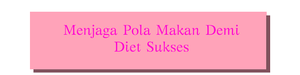 Diary Pink Tian : Menjaga Pola Makan Demi Diet Sukses 