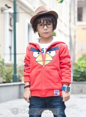 Comfortable Cotton Hooded Korean Boy Kid's Outwear : Tidebuy.com