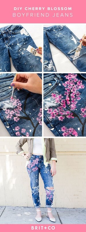 DIY Blake Lively's $500 Cherry Blossom Jeans