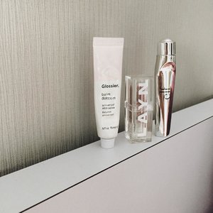 my go-to for everyday use. currently.1. Glossier balm helping me to smooth my dry lips, skin, etc. must have on my bag.2. Layn lipstick is easy and i can use it three ways so saving my time to get ready with the baby3. elf eyes refresh of course help me to soothe my panda eyes with cooling sensation
