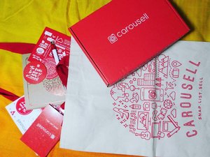 Hai @carousell_id thank you paketnya sudah sampai 😊😊 #giveaway #merahputih #cute #clozetteid