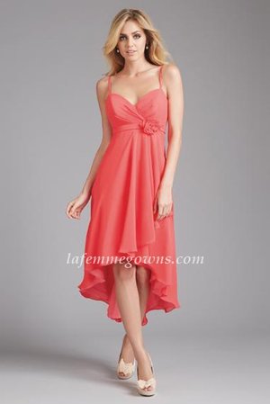 Perfect Two Thin Straps Chiffon Watermelon La Femme Bridesmaid Dresss
Colour: Watermelon
Fabric: Chiffon
Built-in Bra: Yes
Fully Lined: Yes
Tailor Made: Yes
