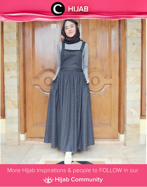 Preppy style with polka overall dress. Simak inspirasi gaya Hijab dari para Clozetters hari ini di Hijab Community. Image shared by Clozette Ambassador: larasatiiputri. Yuk, share juga gaya hijab andalan kamu