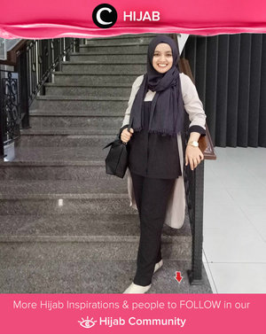 Black n brown #ootd. Simak inspirasi gaya Hijab dari para Clozetters hari ini di Hijab Community. Image shared by Clozetter: @alvisyukrina. Yuk, share juga gaya hijab andalan kamu