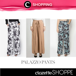 Celana Palazzo diprediksi kembali menjadi tren di tahun 2016. http://bit.ly/1Ks6Lj5 Banyak pilihan celana palazzo yang bisa kamu beli di #ClozetteSHOPPE. Padukan dengan atasan yang fit body untuk mendapat hasil maksimal.  