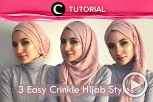 3 easy ways to style crinkle hijab: http://bit.ly/388HfTp. Video ini di-share kembali oleh Clozetter @zahirazahra. Lihat juga tutorial lainnya di Tutorial Section.