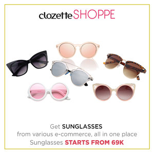 Selain mencegah kerusakan pada mata dan paparan sinar ultraviolet, sunglasses bisa kamu gunakan sebagai fashion statement yang unik. Belanja sunglasses favorit MULAI 69k dari berbagai ecommerce site via  #ClozetteSHOPPE!
http://bit.ly/1RoPxKl