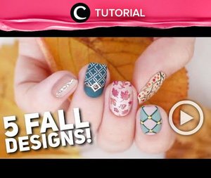 New season means new nail art! Cek di sini untuk 5 desain nail art seru untuk musim gugur : http://bit.ly/2EIOAhN . Video ini di-share kembali oleh Clozetter: @ShafiraSyahnaz. Cek Tutorial Updates lainnya pada Tutorial Section.