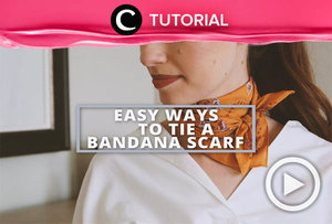 Suka mengoleksi bandana scarf tapi bingung cara menggunakannya? Lihat di sini, yuk: https://bit.ly/3enGyZz. Video ini di-share kembali oleh Clozetter @salsawibowo. Lihat juga tutorial lainnya yang ada di Tutorial Section.