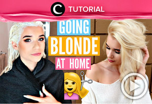 Mau dapetin rambut blonde dengan mudah dan murah? Kamu bisa melakukannya sendiri di rumah. Cek video tutorial berikut ini  http://bit.ly/2ymZin4. Video ini di-share kembali oleh Clozetter: @ranialda. Cek Tutorial Updates lainnya pada Tutorial Section.