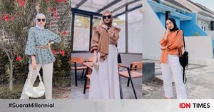 10 Ide Styling Bawahan Putih untuk Gaya Hijab Modis ala Ingrid Yulika