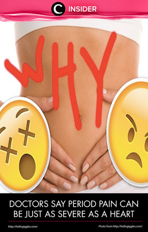 Jangan sepelekan rasa sakit saat sedang datang bulan. Cari tahu alasannya di sini http://bit.ly/1oOiggt. Simak juga artikel menarik lainnya di http://bit.ly/ClozetteInsider