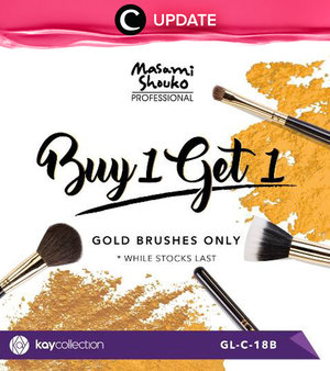 Buy 1 get 1 Masami Shouko gold brush di Kay Collection hingga 31 Maret 2016!