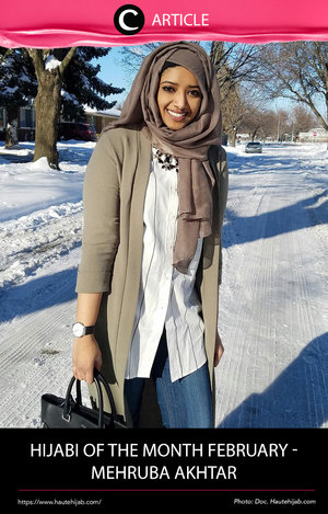 Apa yang membuat Mehruba Akhtar menjadi HOTM (Hijabi Of The Month) versi Haute Hijab? Cari tahu di http://bit.ly/2lbuRdb. Simak artikel menarik lainnya di Article Section pada Clozette App.