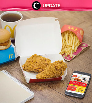 McD bagi-bagi 2 ayam gratis! Kamu dapat lihat infonya pada bagian "Premium" di aplikasi Clozette. Bagi yang belum memiliki Clozette App, kamu bisa download di sini http://bit.ly/app-clozetteupdate. Jangan lewatkan info seputar acara dan promo dari brand/store lainnya di Updates section.