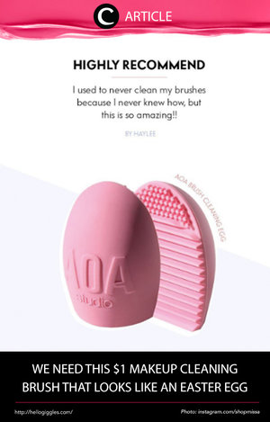 "Makeup cleaning brush ini tidak hanya lucu bentuknya, tapi juga merupakan item wajib para beauty junkie untuk menjaga kebersihan brush. Baca selengkapnya di http://bit.ly/2imAB4e. Simak juga artikel menarik lainnya di Article Section pada Clozette App. "