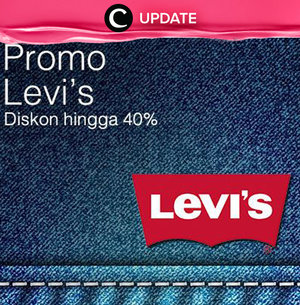 Levi's promo dimulai! Kamu bisa menikmati diskon hingga 40% hingga 2 Mei 2016. Jangan lewatkan info seputar acara dan promo dari brand/store lainnya di sini http://bit.ly/ClozetteUpdates