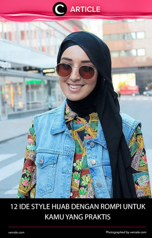 Rompi rupanya masih belum ketinggalan jaman. Dengan padanan yang tepat, rompi akan menjadi fashion item sederhana yang mampu membuat para hijabers terlihat lebih stylish http://bit.ly/29ajkqa. Simak juga artikel menarik lainnya di http://bit.ly/ClozetteInsider