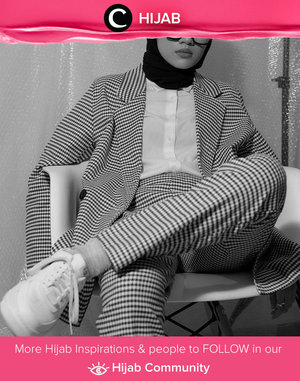 Things we cannot help but love: cool suit set! Image shared by Clozette Ambassador @karinaorin. Simak inspirasi gaya Hijab dari para Clozetters hari ini di Hijab Community. Yuk, share juga gaya hijab andalan kamu.