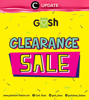 GOSH clearanse sale is back! Temukan produk GOSH favoritmu dengan harga spesial hingga 22 Mei 2016. Jangan lewatkan info seputar acara dan promo dari brand/store lainnya di sini http://bit.ly/ClozetteUpdates