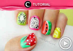 Your fave fruit can being an inspiration for nail art designs. See more http://bit.ly/2mJFYxC. Video ini di-share kembali oleh Clozetter: @aquagurl. Cek Tutorial Updates lainnya pada Tutorial Section.