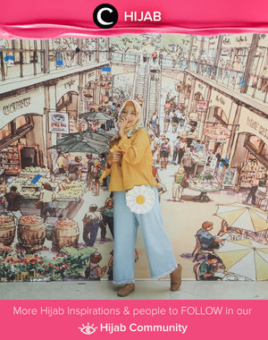 Just wearing yellow top, fringe denim, flower sling bag. Are you redy to start this day? Simak inspirasi gaya Hijab dari para Clozetters hari ini di Hijab Community. Image shared by Star Clozetter: @devinanggraeni. Yuk, share juga gaya hijab andalan kamu
