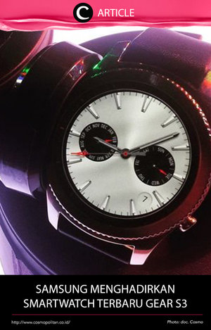Samsung baru saja memperluas kategori wearable smartwatch-nya dengan meluncurkan Gear S3, inovasi terbaru dari Samsung yang terinspirasi dari jam tangan tradisional. Gear S3 ini hadir dengan menggabungkan desain klasik dan teknologi mobile terkini. Baca selengkapnya di http://bit.ly/2lSxikC. Simak juga artikel menarik lainnya di Article Section pada Clozette App.