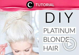 Ganti warna rambut, yuk! Warna icy blonde seperti ini bisa jadi pilihanmu. Intip tutorialnya di: http://bit.ly/2Ugm6OS. Video ini di-share kembali oleh Clozetter @saniaalatas. Intip juga video tutorial lainnya di Tutorial Section.