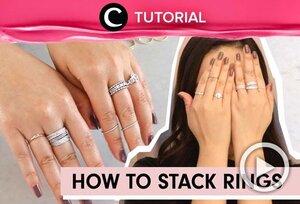 Sebelum mencoba tren stack rings atau menumpuk cincin yang sedang hits di kalangan fashion enthusiast, lihat dulu yuk tips dan trik berikut: https://bit.ly/3wVWrza. Video ini di-share kembali oleh Clozetter @kyriaa. Lihat juga tutorial lainnya di Tutorial Section.