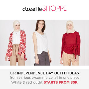 Ada ide untuk outfit esok hari? Bagaimana dengan menggunakan busana merah atau putih? Belanja outfit bernuansa merah dan putih MULAI 85K dari berbagai e-commerce ternama via #ClozetteSHOPPE!
http://bit.ly/2vlp9tI
