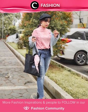 Casual Sunday inspo by Clozetter @mndalicious: pink and jeans. Simak Fashion Update ala clozetters lainnya hari ini di Fashion Community. Yuk, share outfit favorit kamu bersama Clozette.