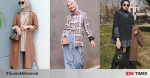 Upgrade Style Hijab Kamu dengan Padu Padan Kemeja Flanel, Kasual Kece!