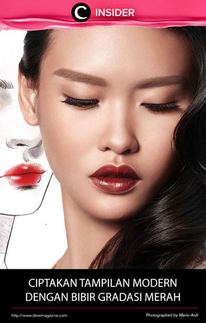 Bosan dengan riasan lipstik warna merah yang itu-itu saja? Ciptakan gradasi merah dengan mengikuti tips yang bisa kamu simak di http://bit.ly/25EMXGb. Simak juga artikel menarik lainnya di http://bit.ly/ClozetteInsider
