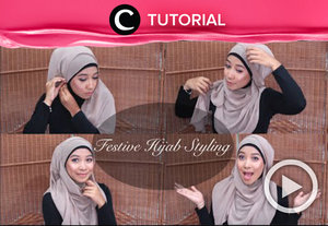 Festive hijab styling using a curved shawl http://bit.ly/2Ds2NtI. Video ini di-share kembali oleh Clozetter: @dintjess. Cek Tutorial Updates lainnya pada Tutorial Section.